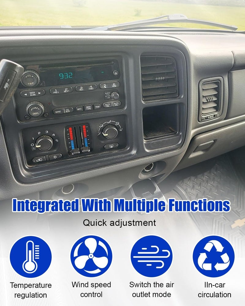 TIKSCIENCE 599-210XD Climate Control Module Fit for Chevy Silverado Trailblazer Avalanche Tahoe GMC Envoy Sierra Yukon Cadillac Escalade, AC Heater HVAC Panel Switch with Manual A/C Controls - Image 3